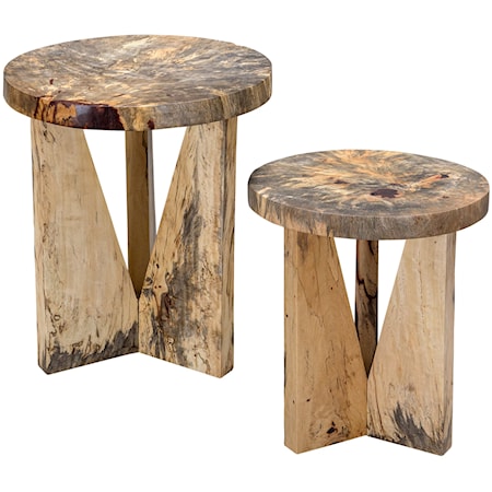 Nadette Natural Nesting Tables S/2