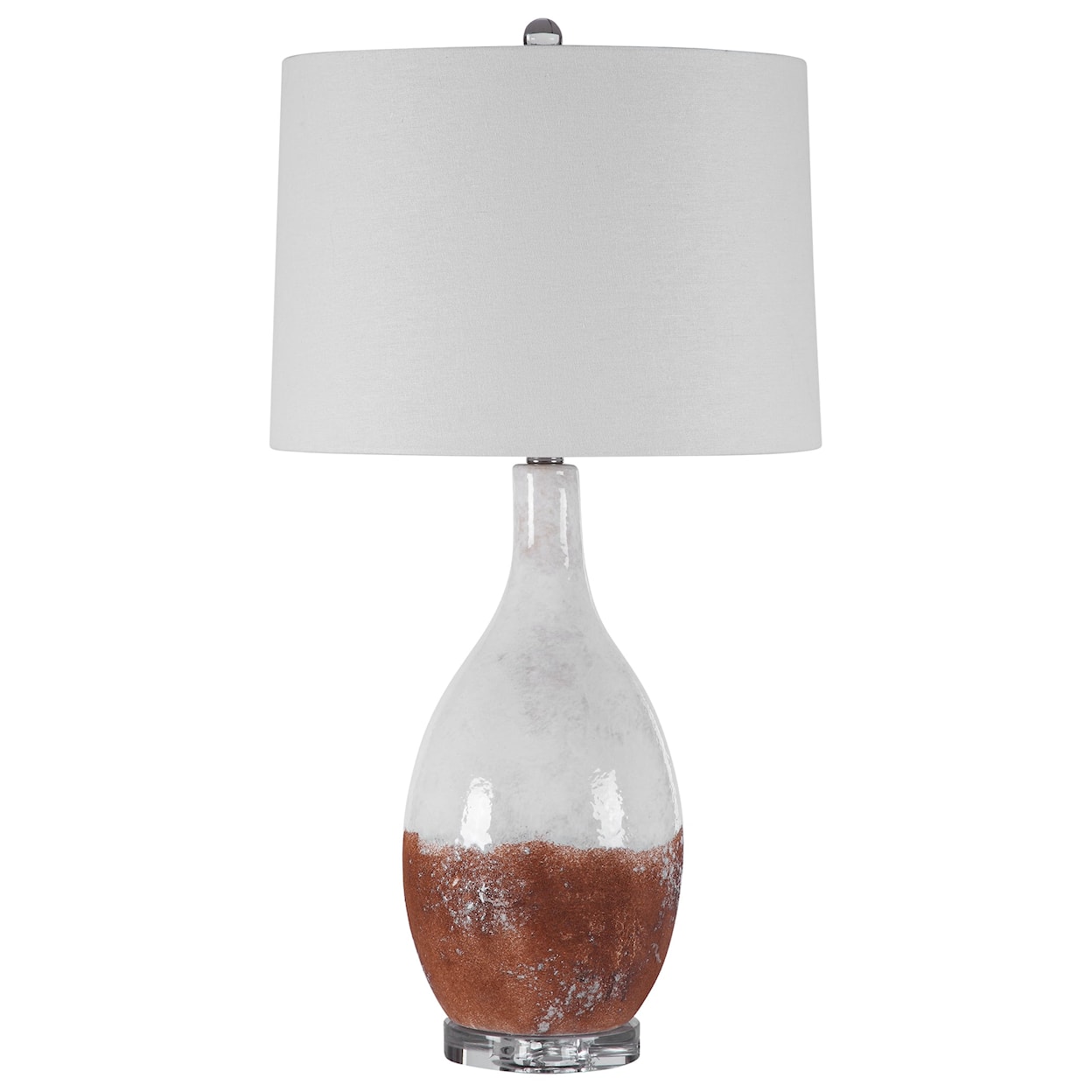 Uttermost Table Lamps Durango Rust White Table Lamp