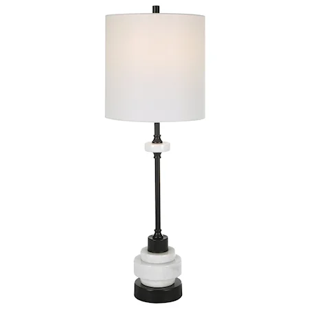 Buffet Table Lamp with White Lamp Shade