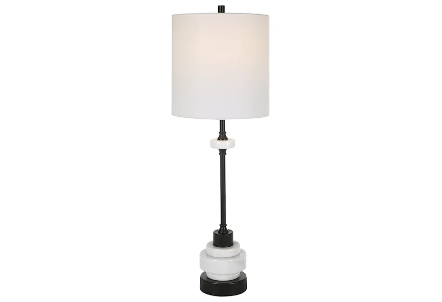 Alliance Buffet Table Lamp with White Lamp Shade by Uttermost at Jacksonville Furniture Mart