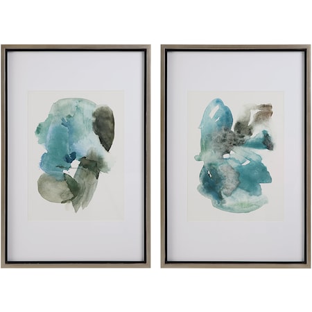 Blueprints Watercolor Prints Set Of 2