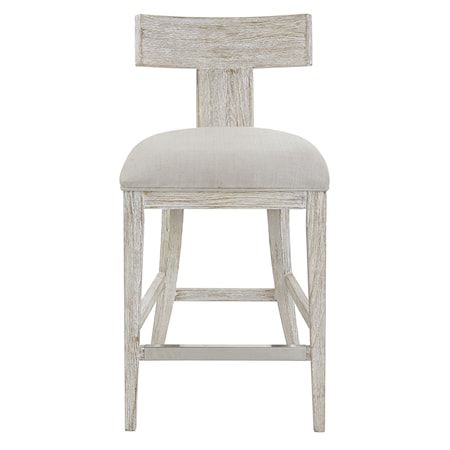 Idris White Counter Stool