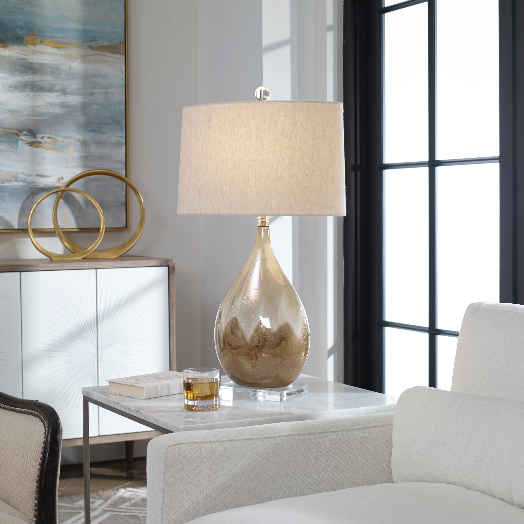 Uttermost Table Lamps Flavian Glazed Ceramic Lamp | Walker's