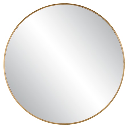 Junius Large Gold Round Mirror