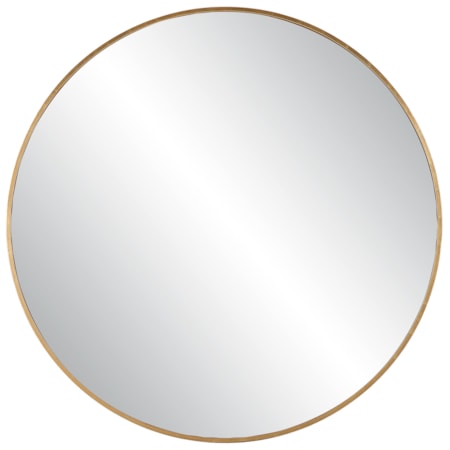 Junius Large Gold Round Mirror