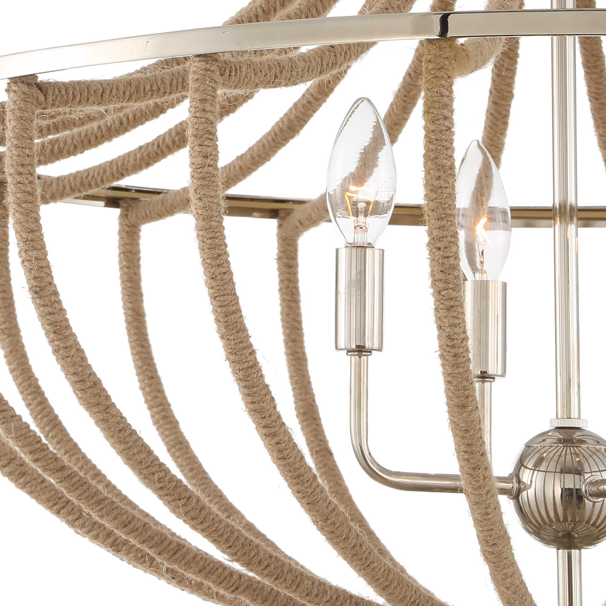 Uttermost Lovelock Lovelock 4 Light Rope Empire Chandelier