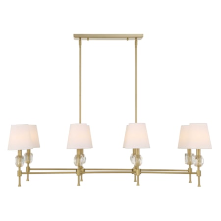 Arques 8 Light Linear Chandelier