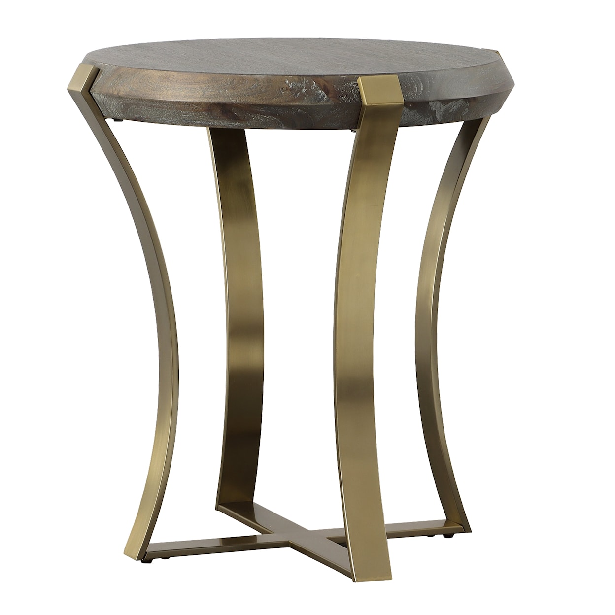 Uttermost Unite Unite Brass Leg Wood Side Table