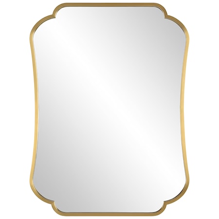 Athena Brushed Brass Mirror