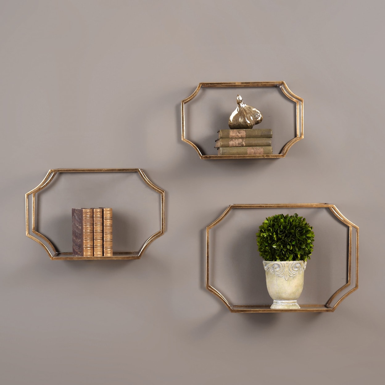 Uttermost Alternative Wall Decor Lindee Wall Shelves (Set of 3)