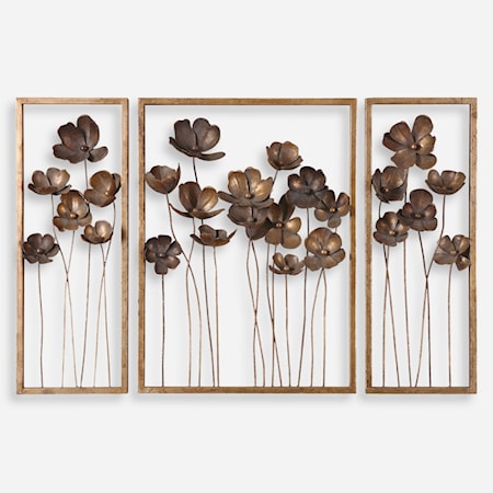 Metal Tulips Set of 3