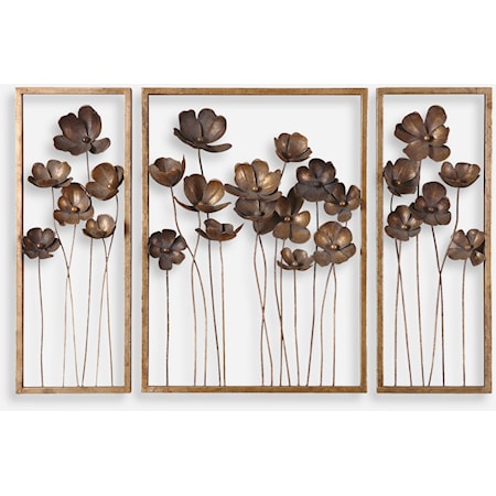 Metal Tulips Set of 3