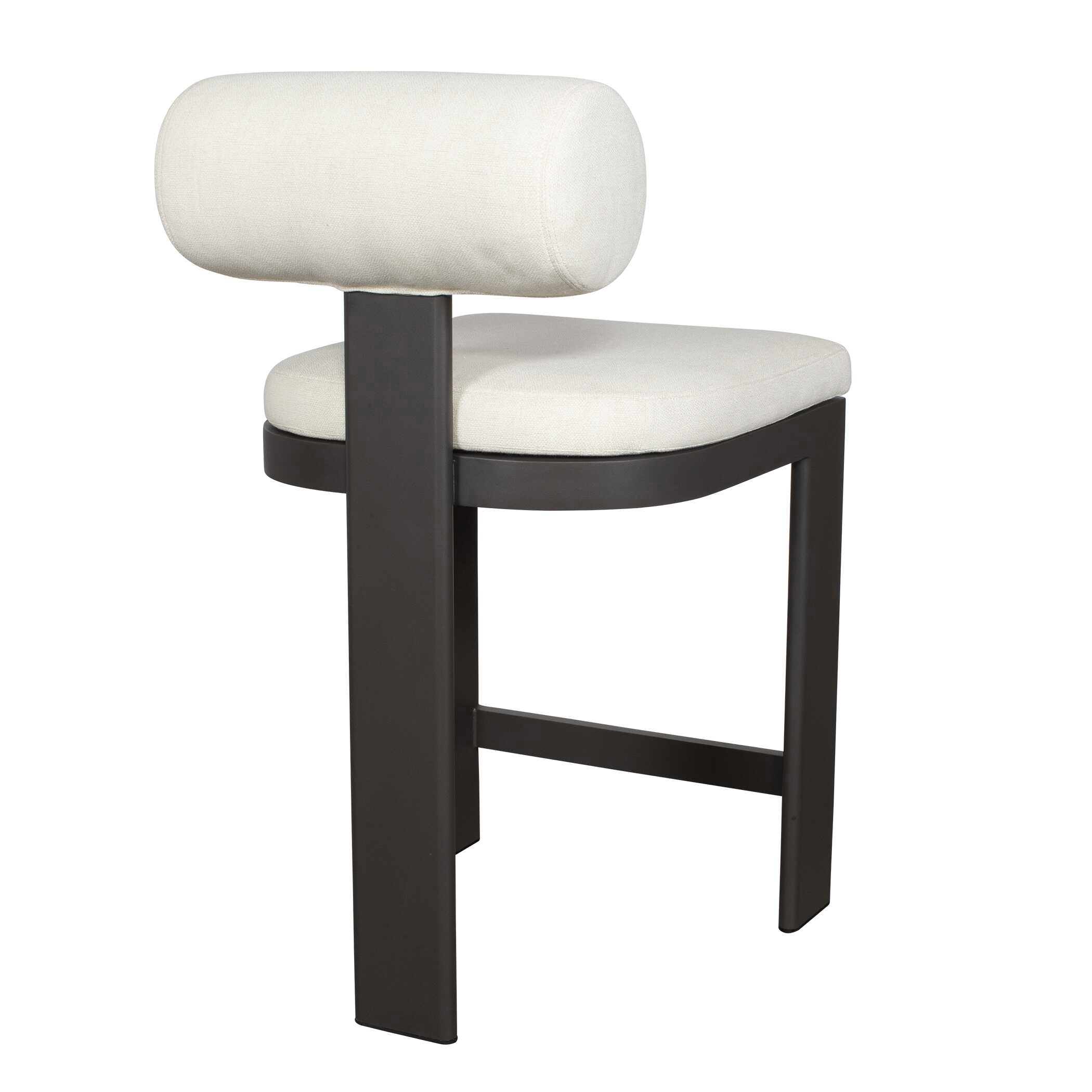 Uttermost Bolster Back Bolster Back White Outdoor Counter Stool