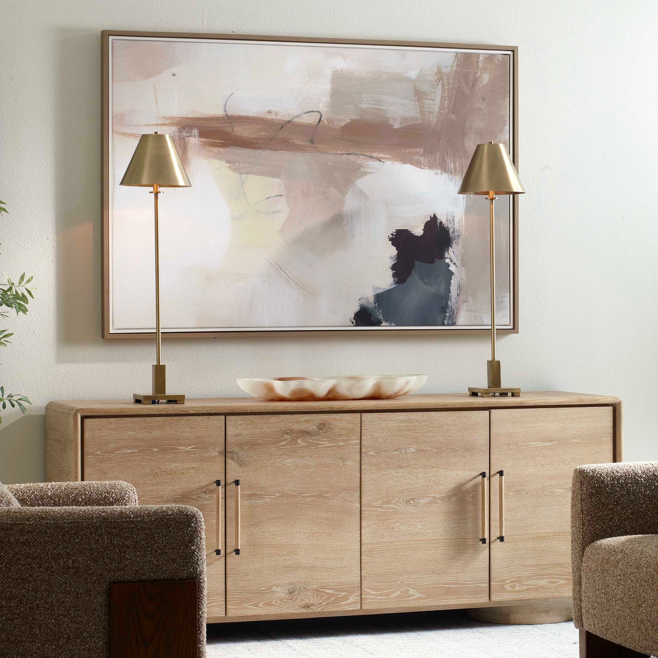 Uttermost Bluster Bluster Framed Abstract Canvas