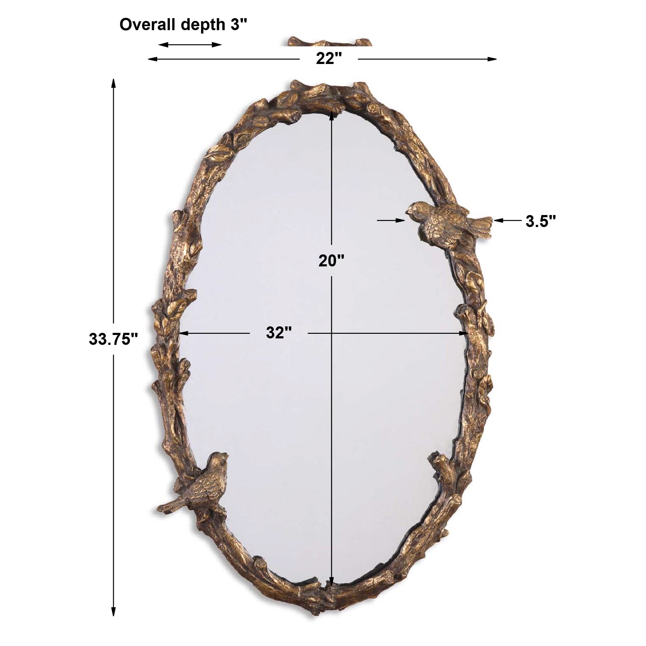 Uttermost Mirrors - Oval Paza Oval Mirror