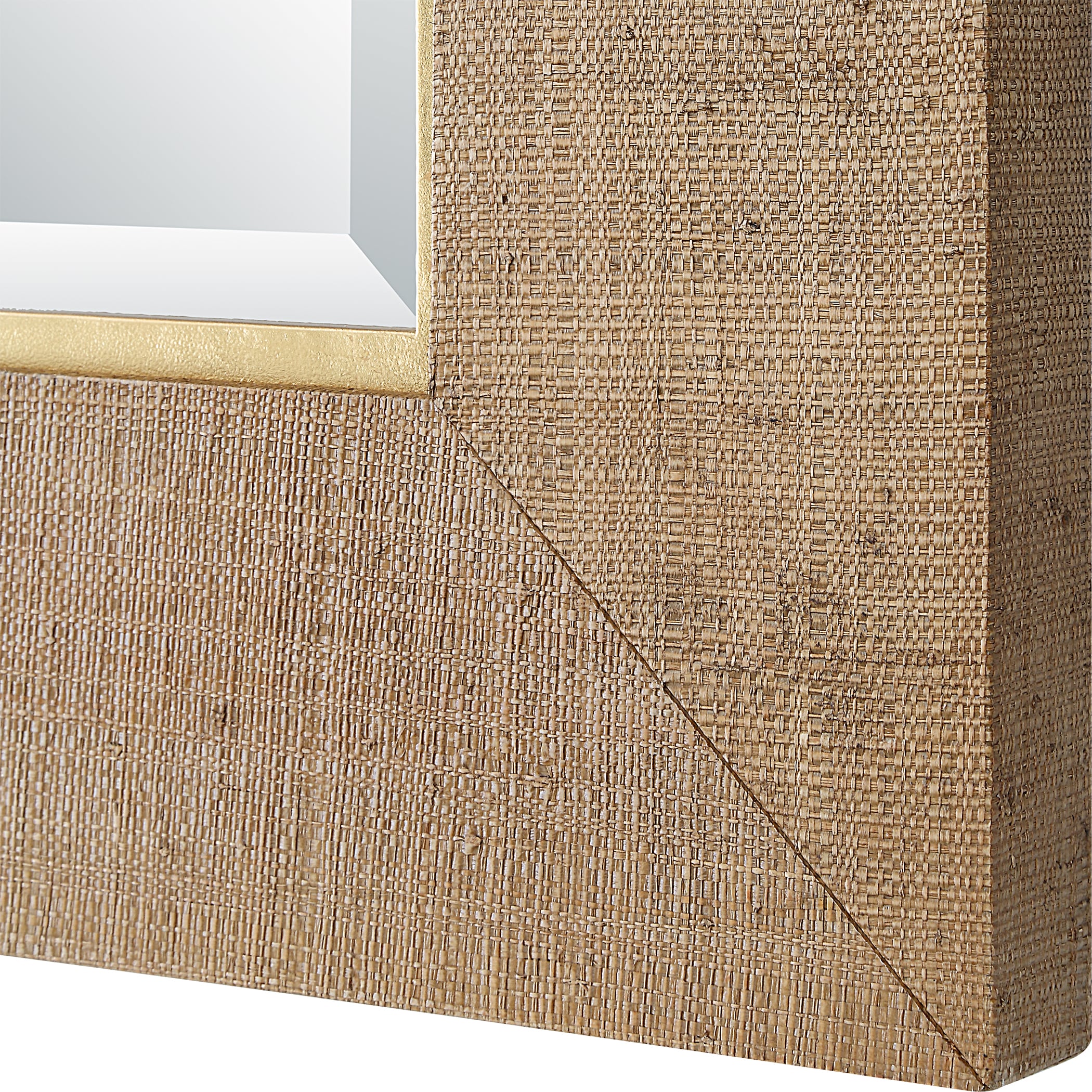 Bungalow Grass Cloth Mirror