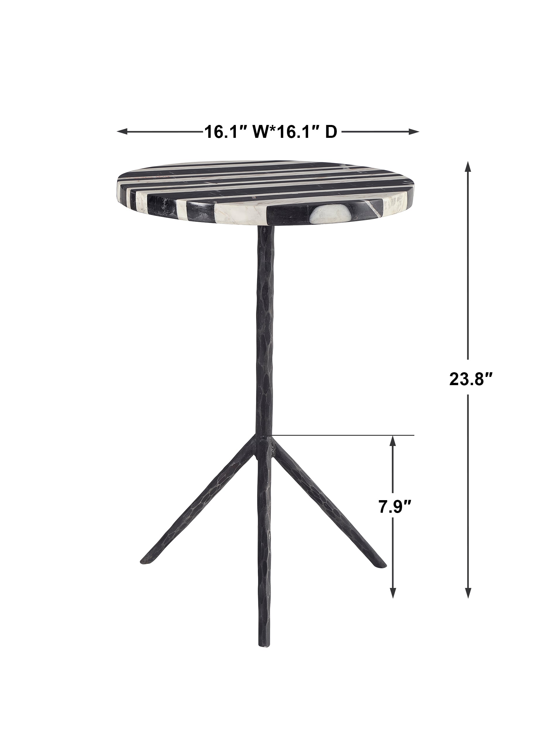 Uttermost Accent Furniture - Occasional Tables Line Round Accent Table
