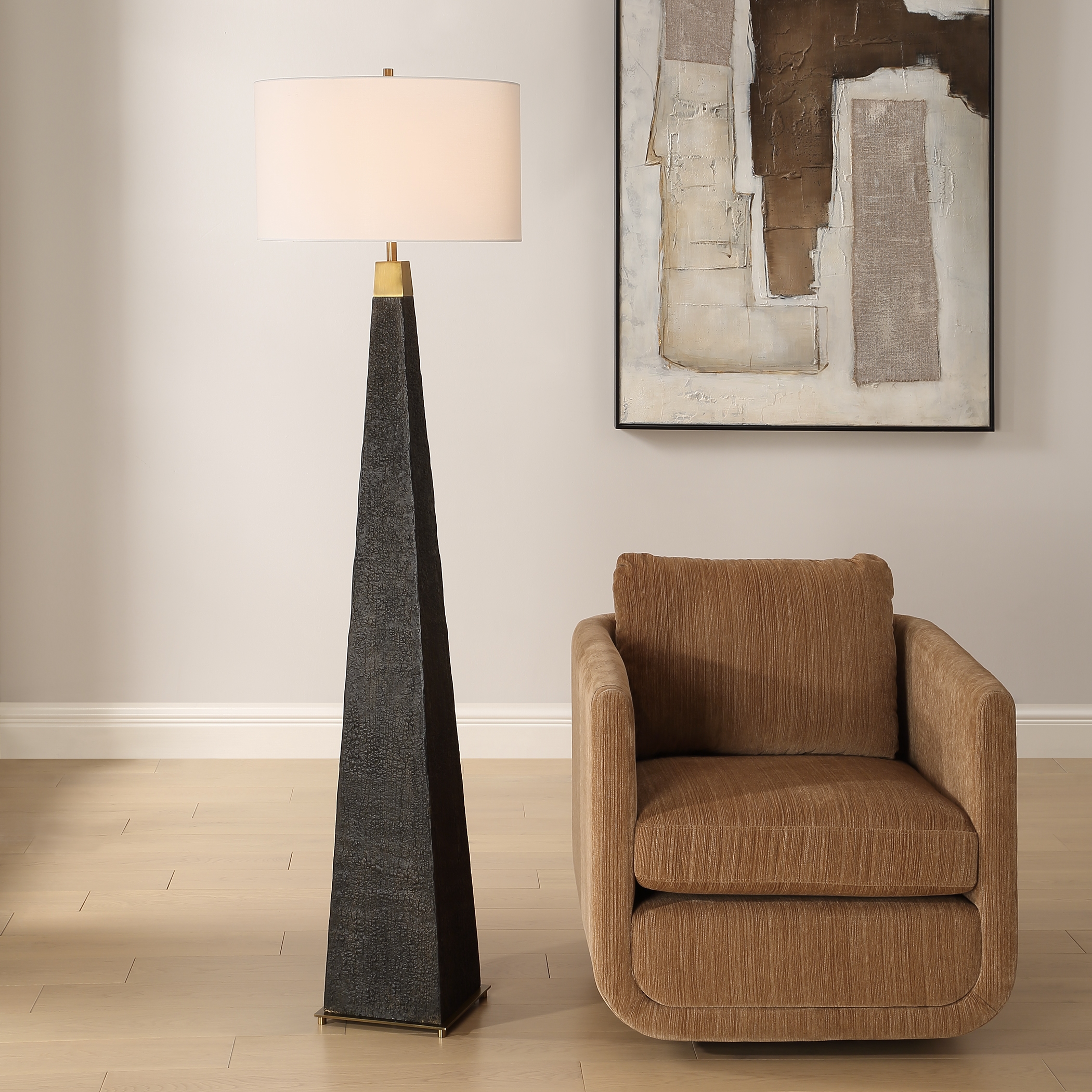 Uttermost Lathey Lathey Tapered Floor Lamp