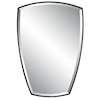 Uttermost Crest Curved Iron Mirror with Black Mirror Trim
