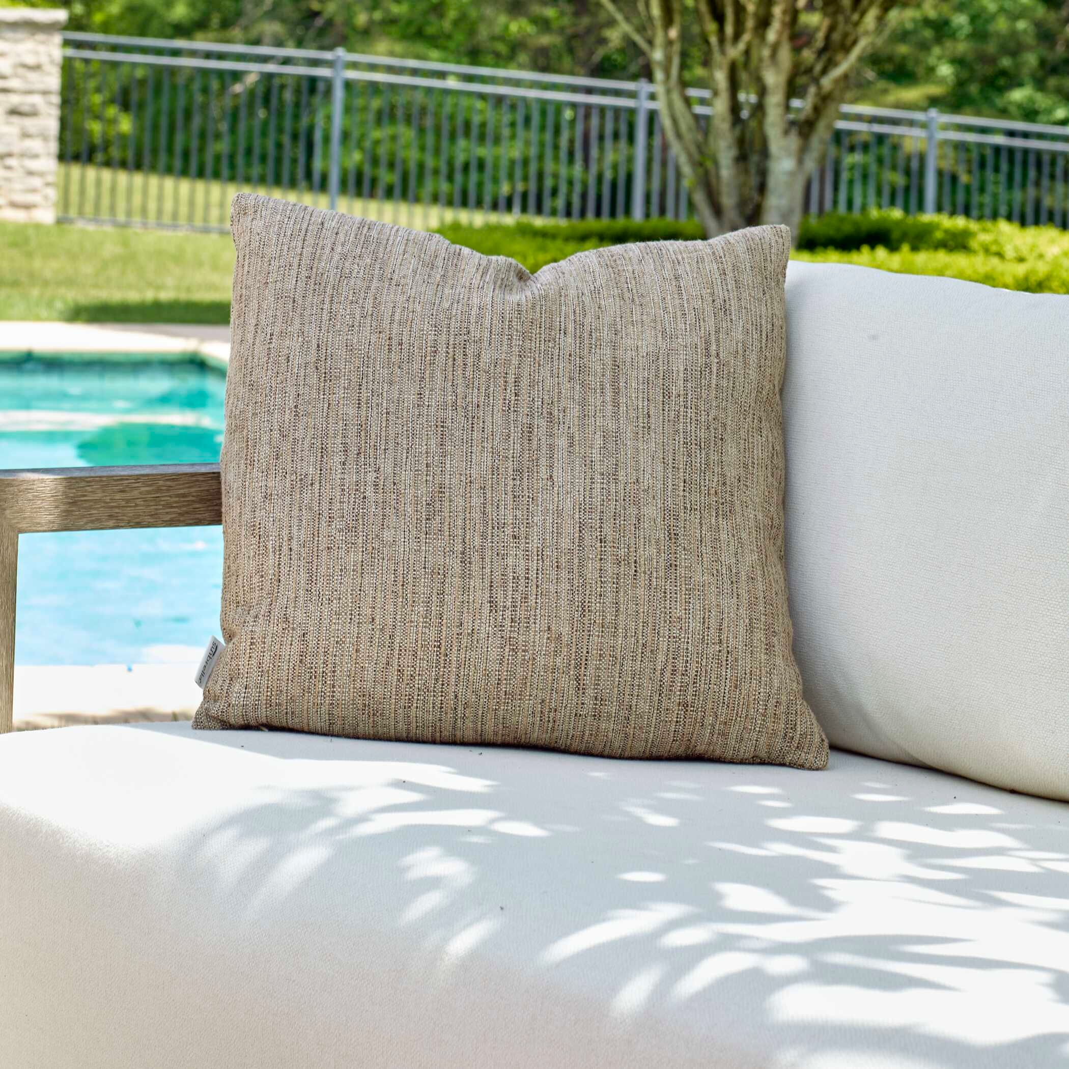 Poros Brown Toned Outdoor Pillow