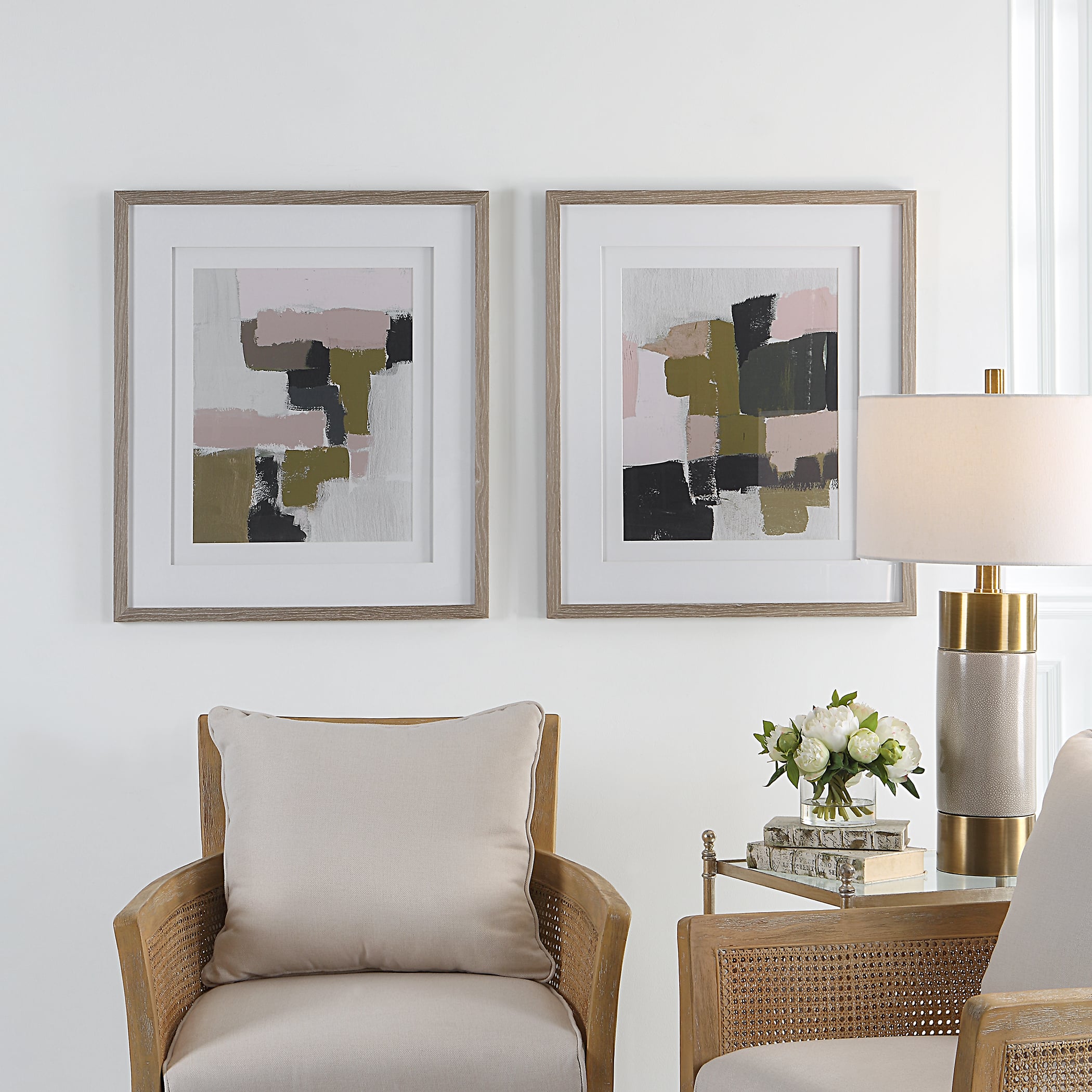 Color Block Framed Prints Set/2