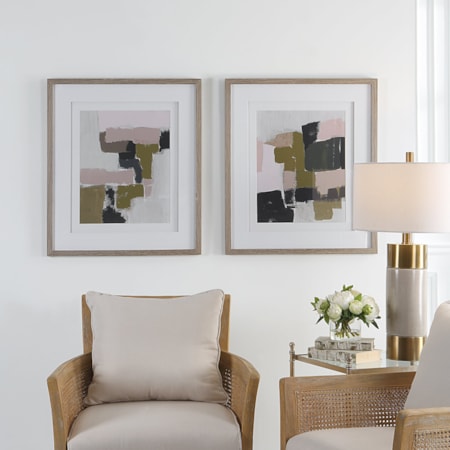 Color Block Framed Prints Set/2