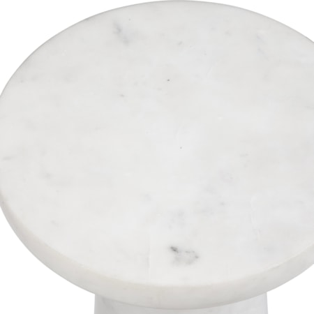 Lirra White Marble Drink Table