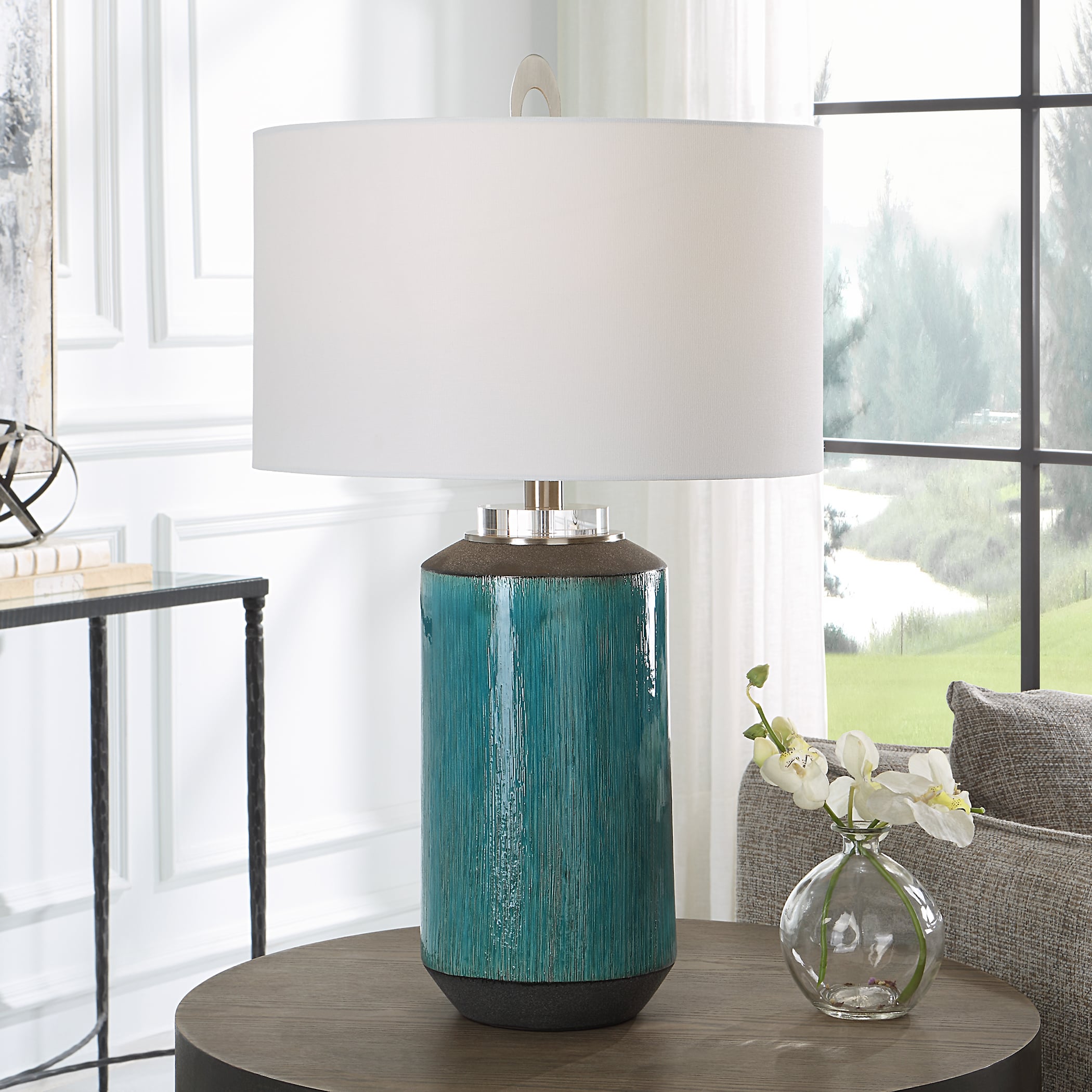 Uttermost Maui Maui Aqua Blue Table Lamp
