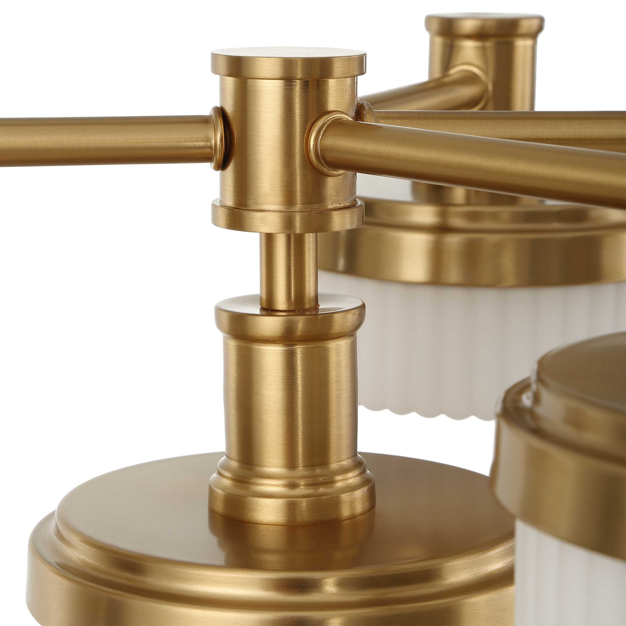 Uttermost Wedge Wedge 12 Lt Led Brass Chandelier