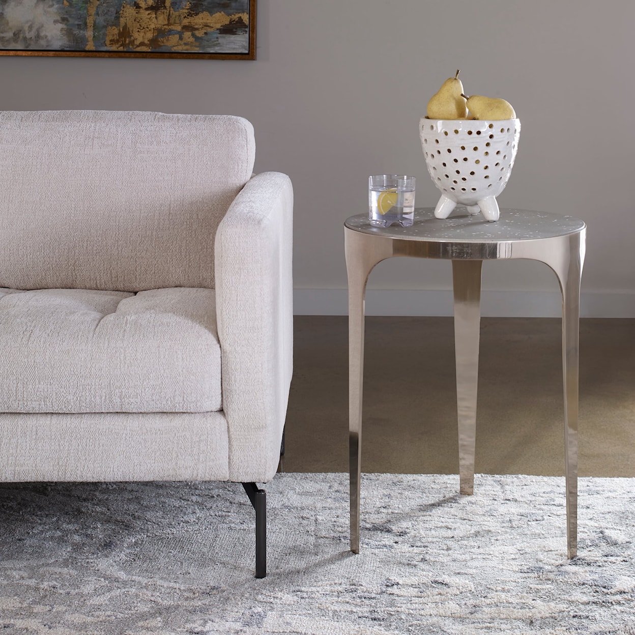 Uttermost Accent Furniture - Occasional Tables Agra Modern Side Table