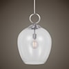 Uttermost Lighting Fixtures - Pendant Lights Calix Nickel 1 Light Glass Pendant