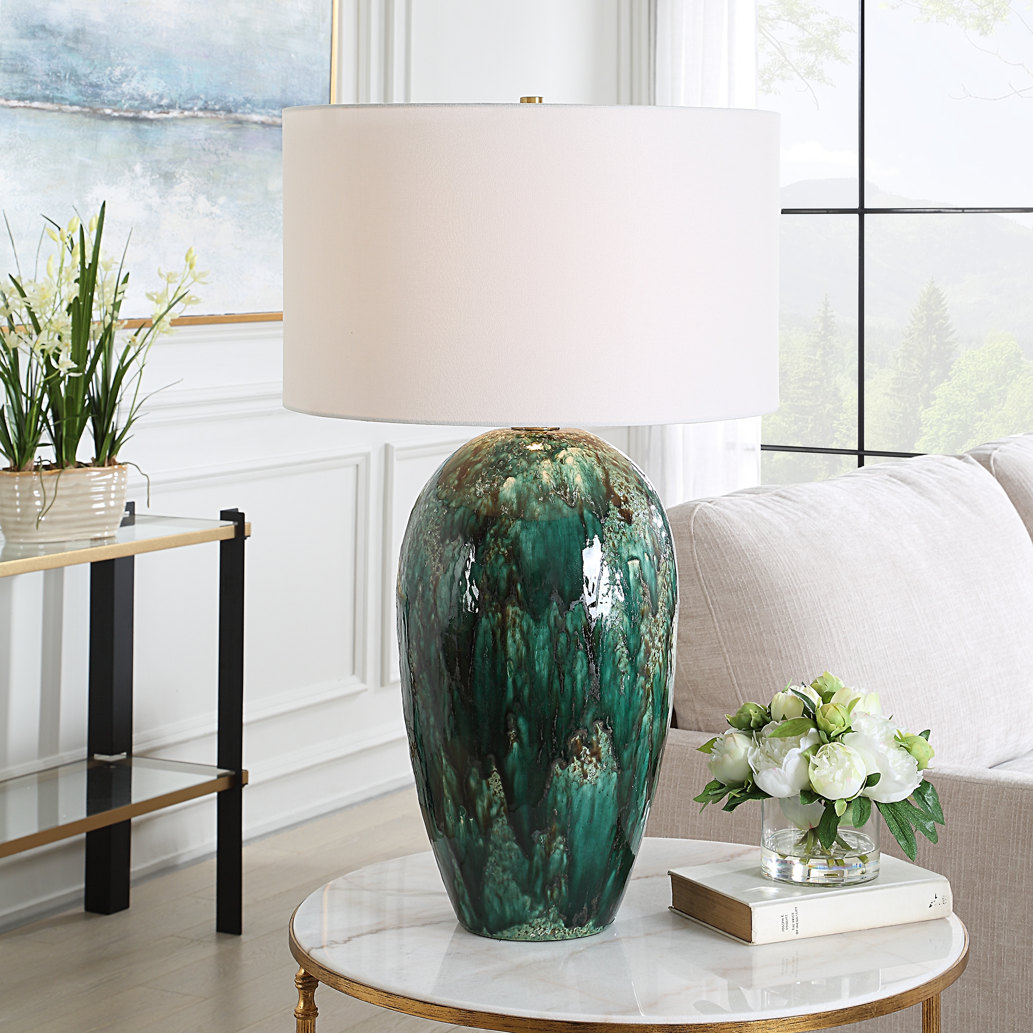 Uttermost Ceralene Ceralene Green Table Lamp