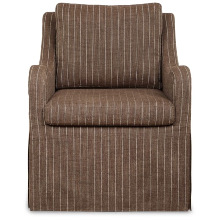 Luisa Pinstripe Swivel Chair