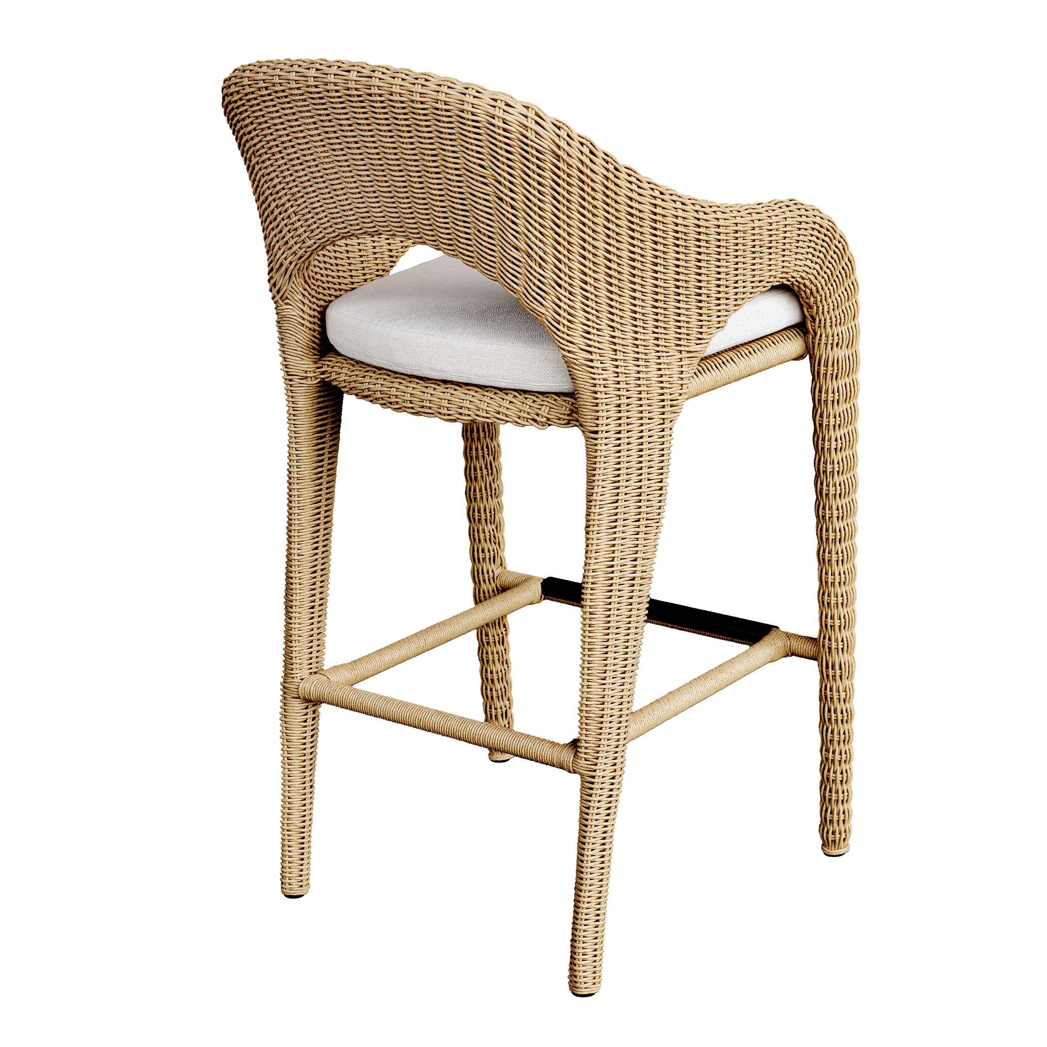Uttermost Kavali Kavali Outdoor Wicker Barstool