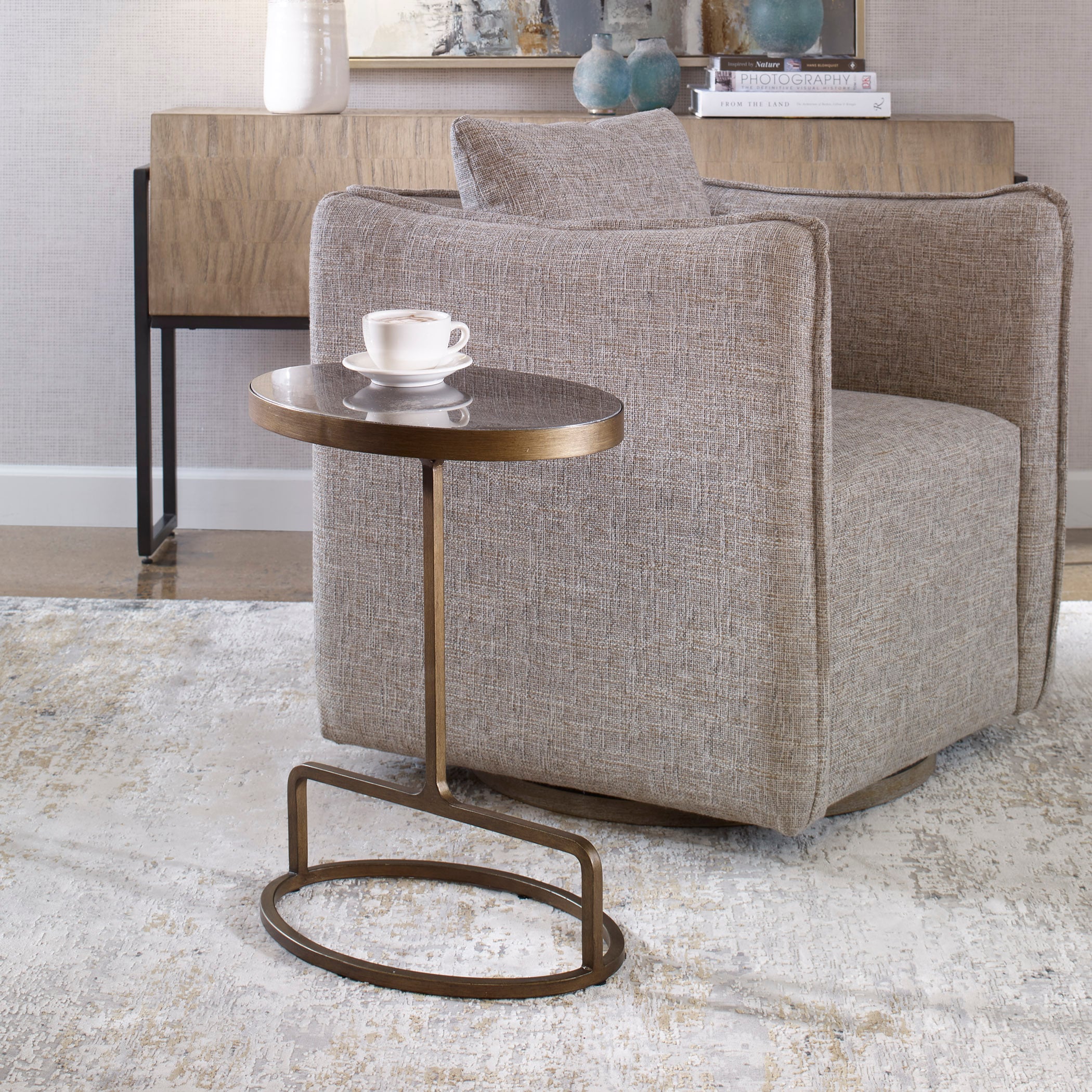 Uttermost Accent Furniture - Occasional Tables Jessenia Stone Accent Table
