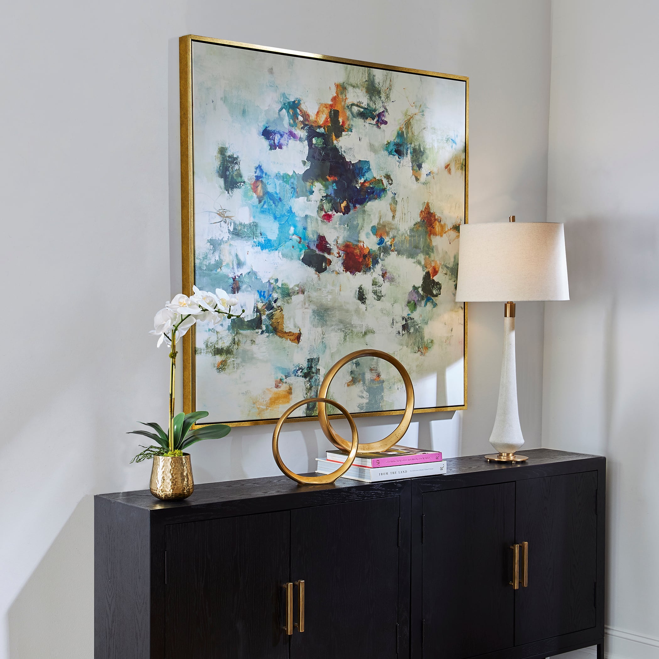 Rock &amp; Roll Framed Abstract Art