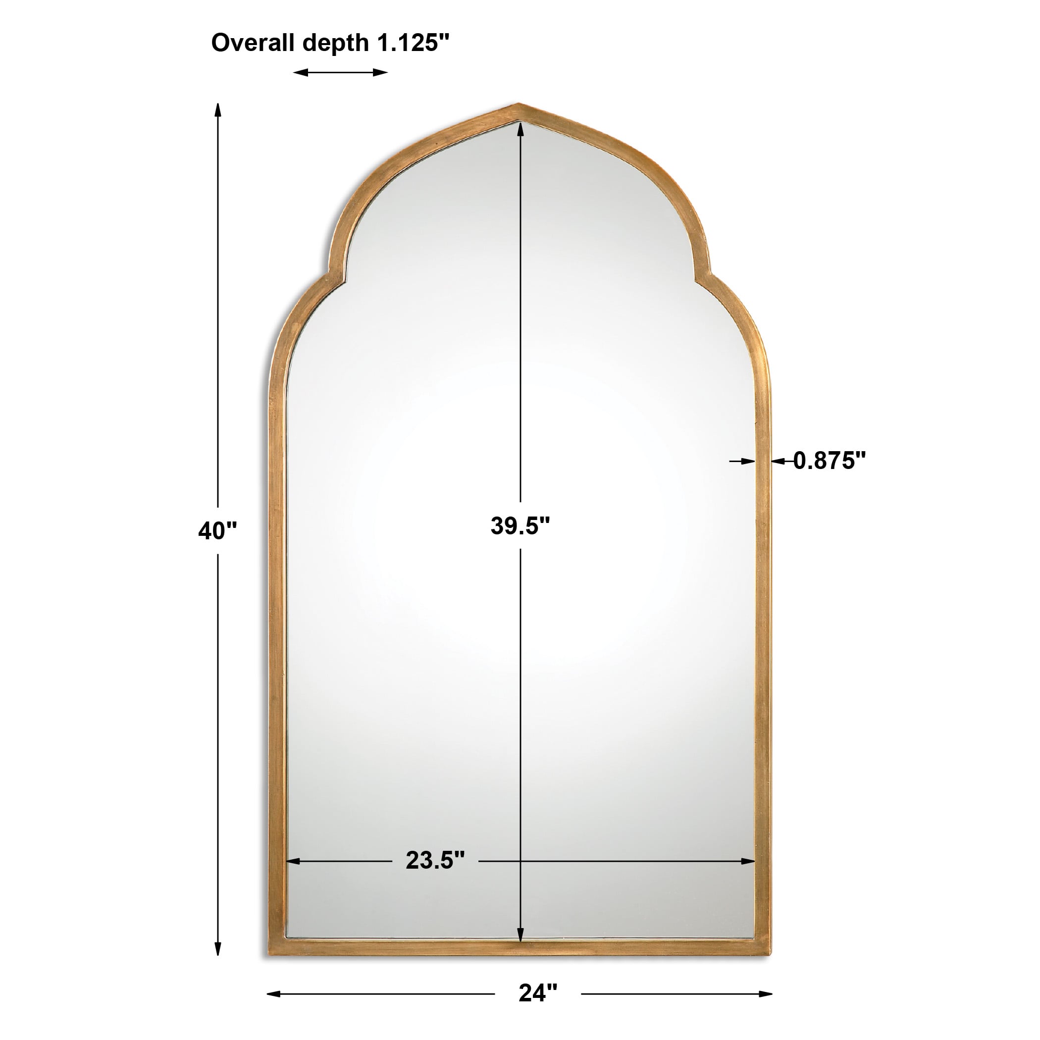 Uttermost Arched Mirrors Kenitra Gold Arch Mirror