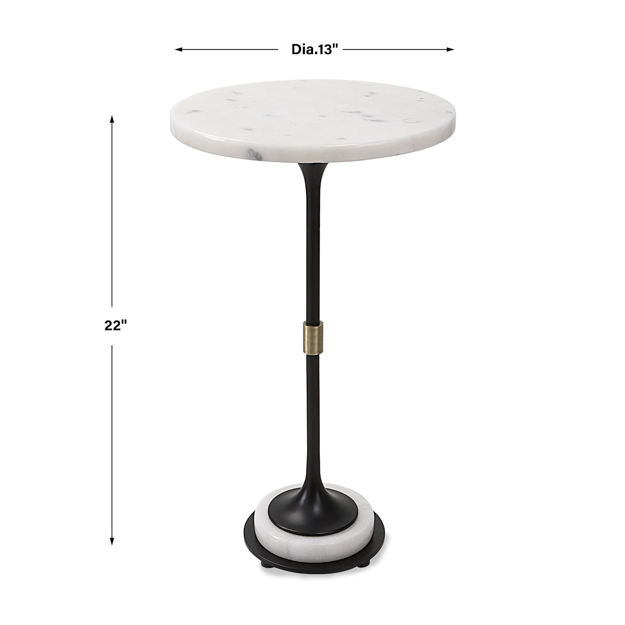 Uttermost Sentry Sentry White Marble Accent Table