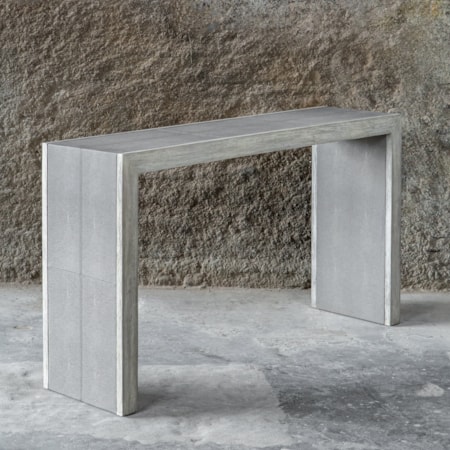 Aerina Aged Gray Console Table