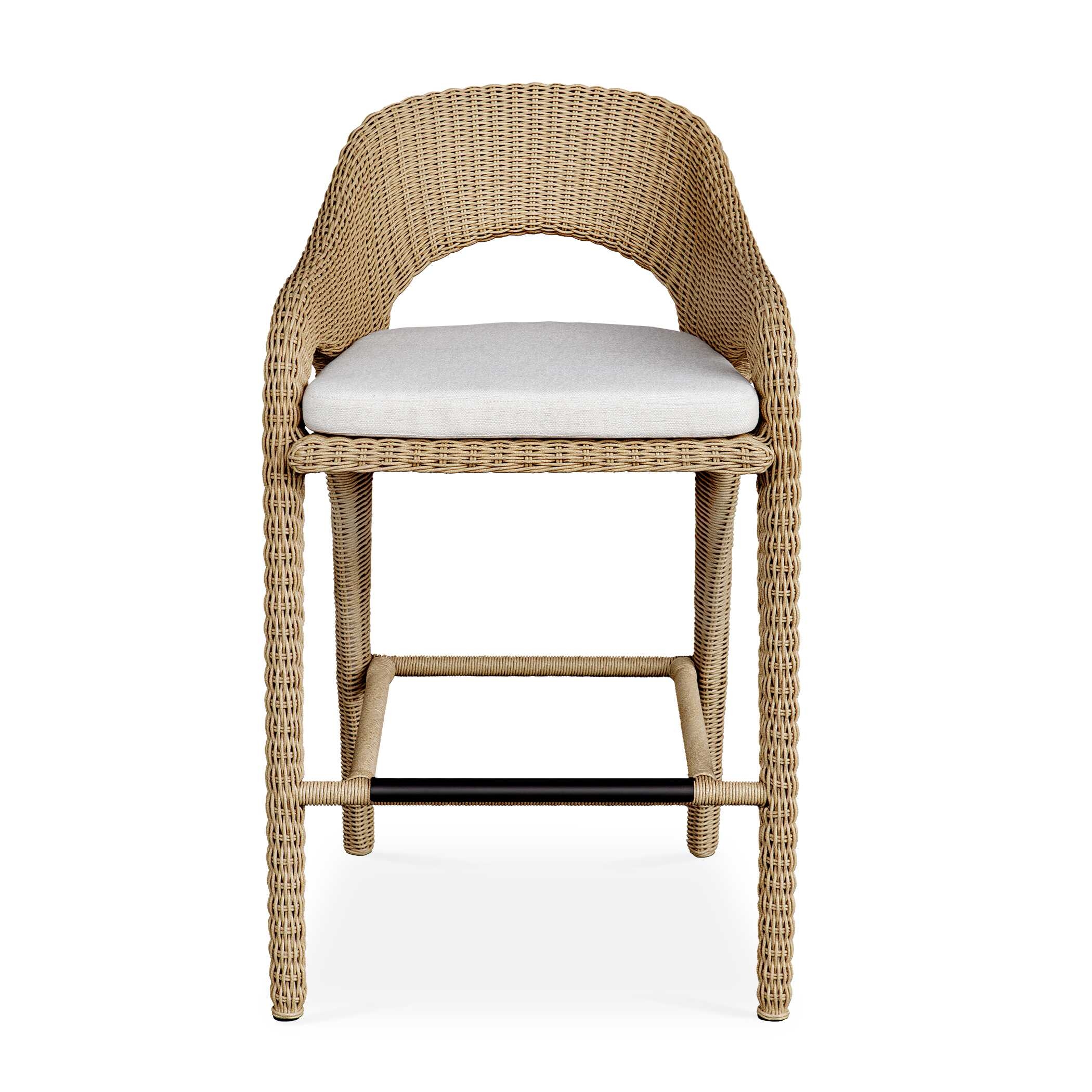 Kavali Outdoor Wicker Barstool