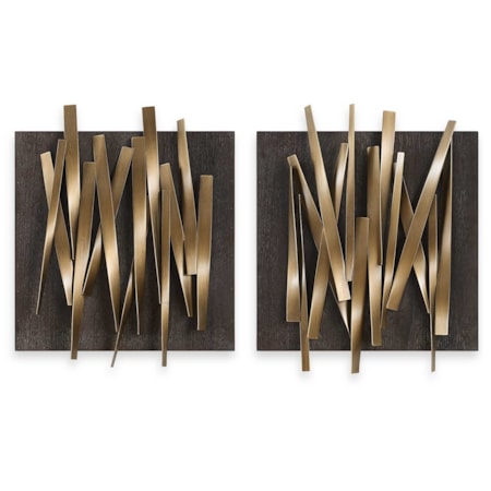 Crosshatch Metal Wall Decor