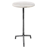 Puritan White Marble Drink Table
