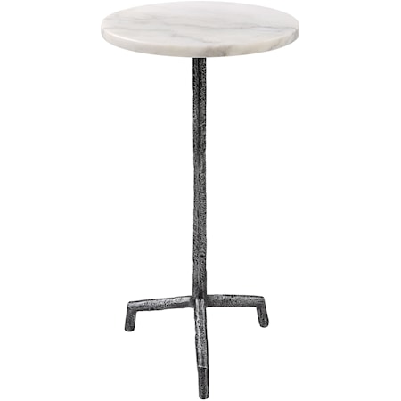 Puritan White Marble Drink Table