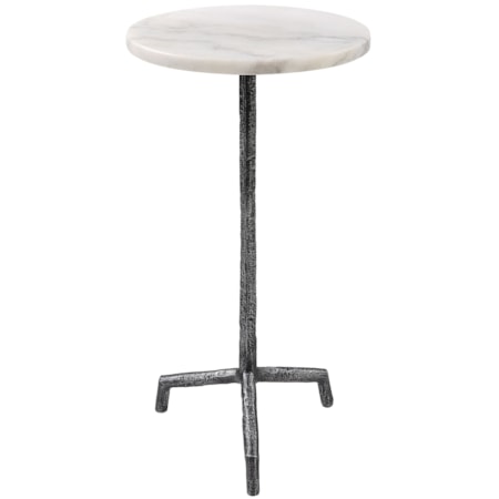 Puritan White Marble Drink Table