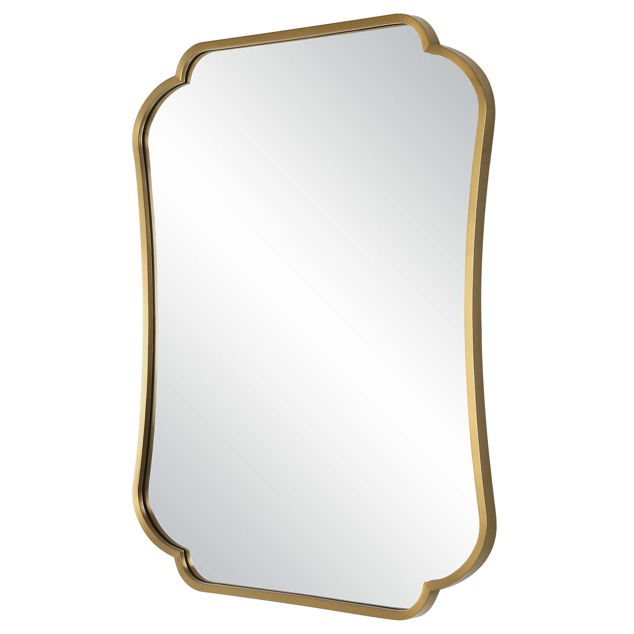 Athena Brushed Brass Mirror