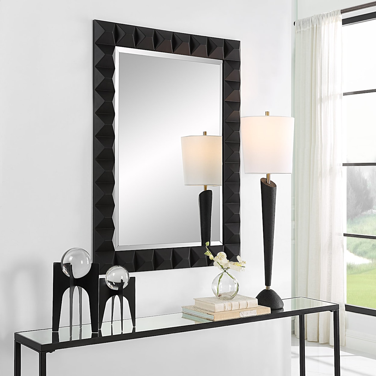 Uttermost Studded Studded Black Mirror