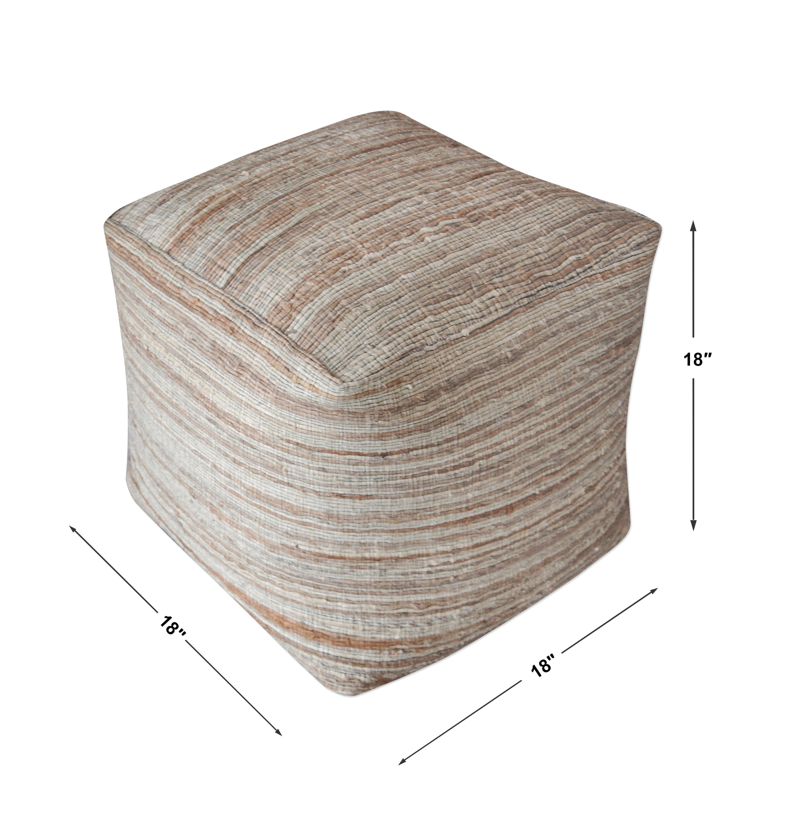 Uttermost Accent Furniture - Ottomans Shiro Beige Pouf