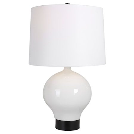 Gloss White Table Lamp