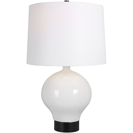 Gloss White Table Lamp
