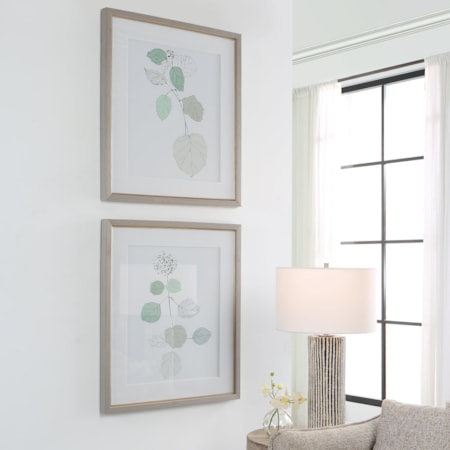 Botanical Framed Prints- Set of 2